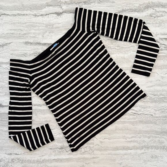 BAILEY 44 Striped Off The Shoulder Top - Picture 1 of 3